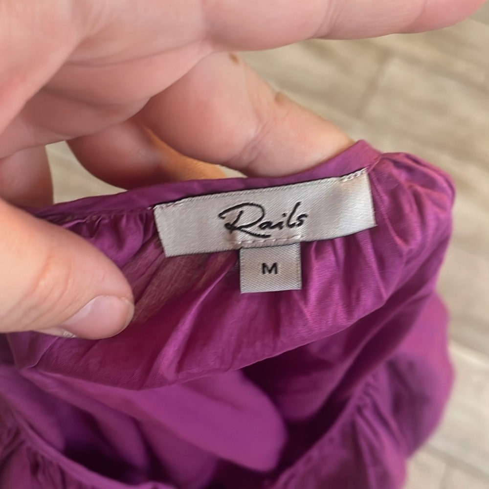 [Rails] Purple Long Sleeve Boho Blouse--fits XS - Picture 4 of 5